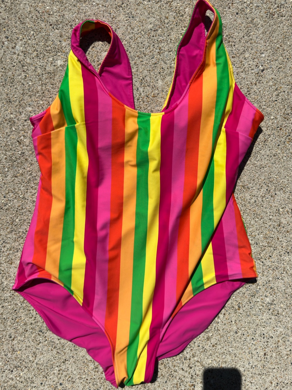 Women’s Stripe One-Piece Swimsuit - Pink & Multicolor